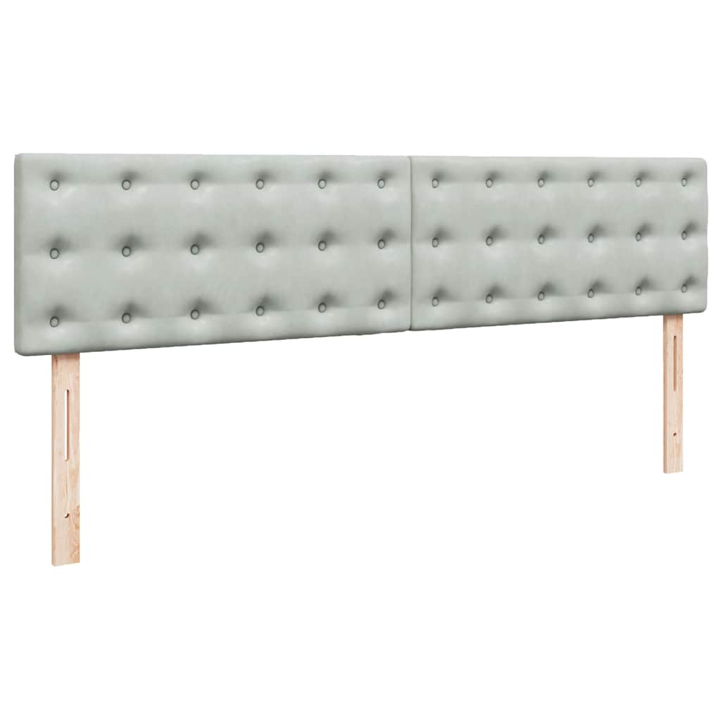 Ottoman-Bett mit Matratze Hellgrau 200x200 cm Samt