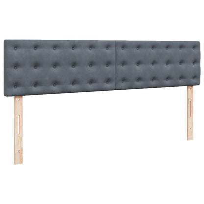 Ottoman-Bett mit Matratze Dunkelgrau 200x200 cm Samt