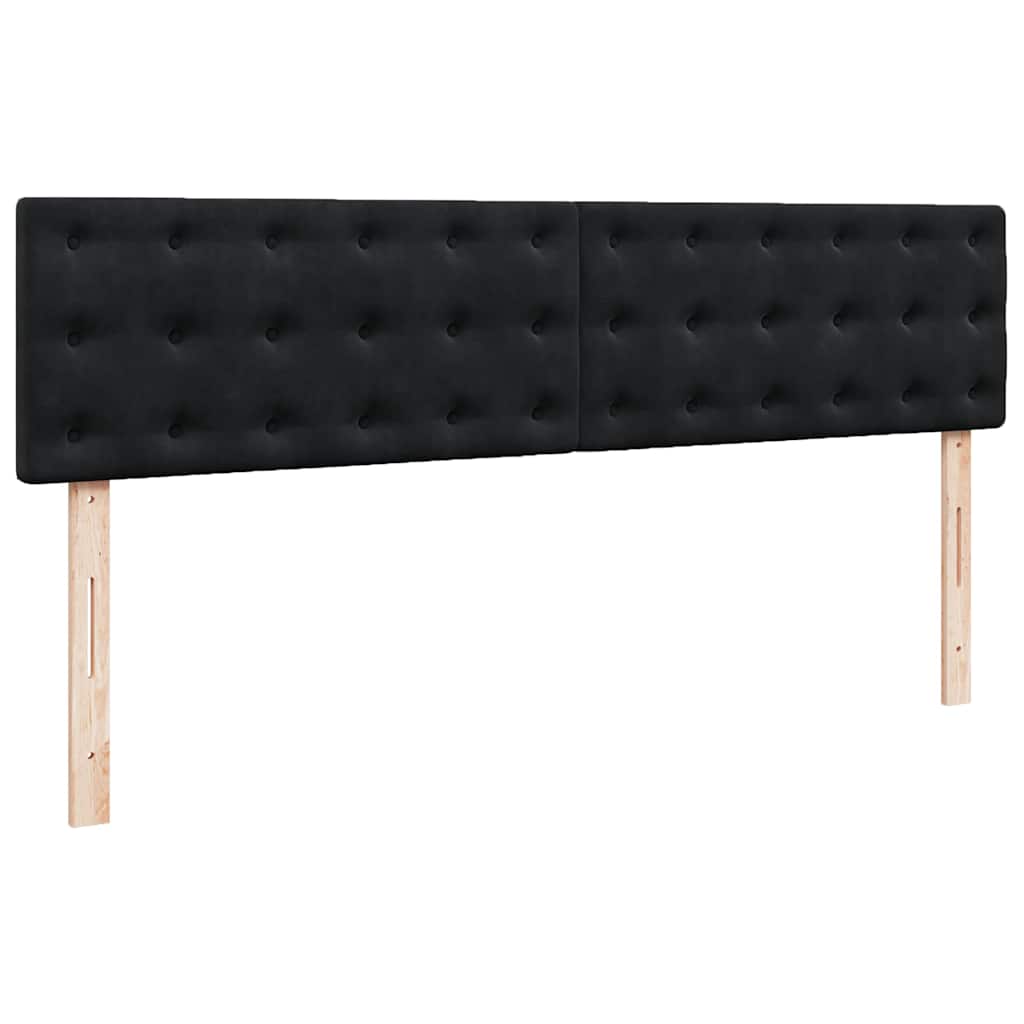 Ottoman-Bett mit Matratze Schwarz 200x200 cm Samt