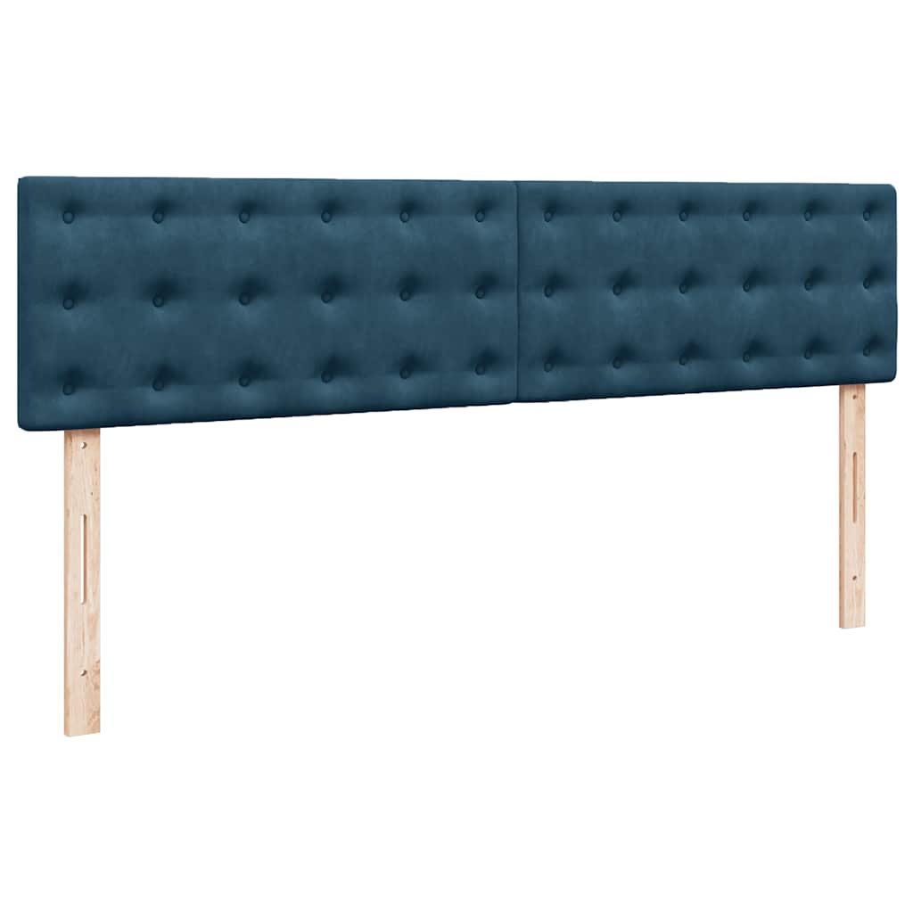 Ottoman-Bett mit Matratze Dunkelblau 200x200 cm Samt