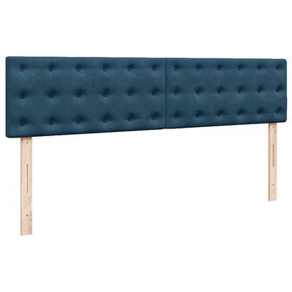 Ottoman-Bett mit Matratze Dunkelblau 200x200 cm Samt