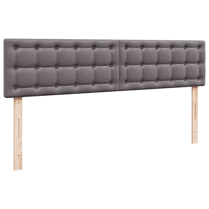 Ottoman-Bett mit Matratzen Grau 200x200 cm Kunstleder