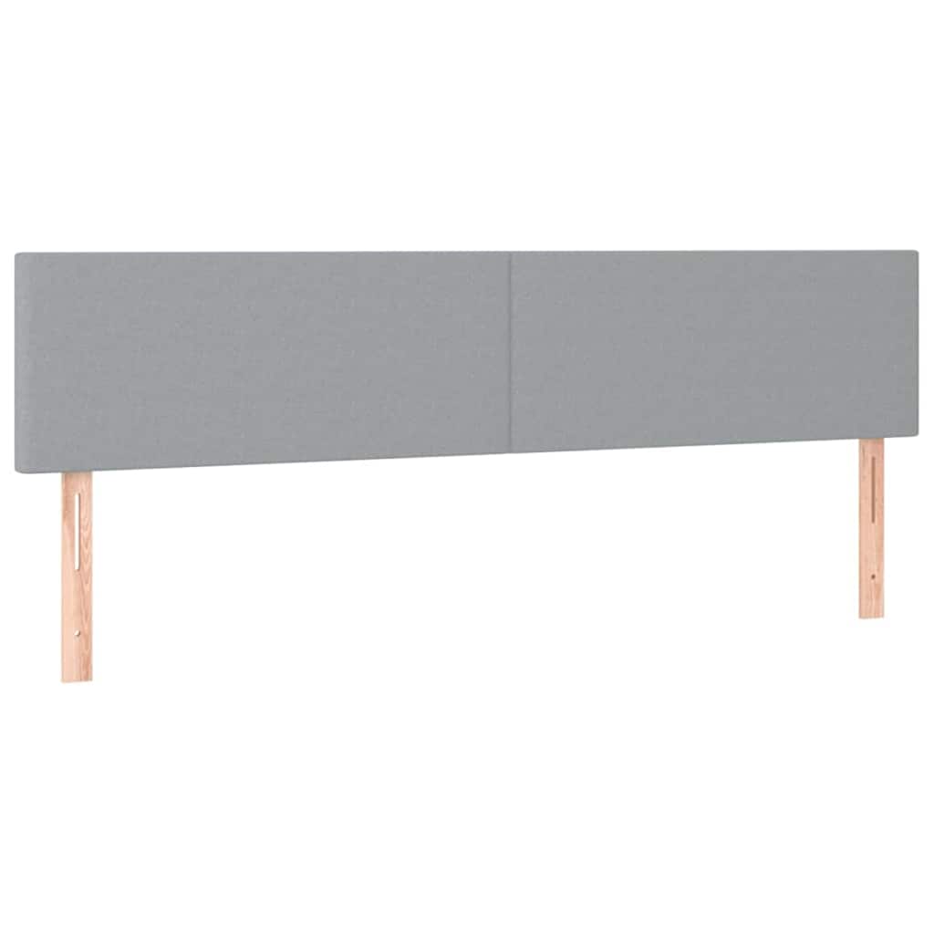 Ottoman-Bett mit Matratzen Hellgrau 160x200 cm Stoff