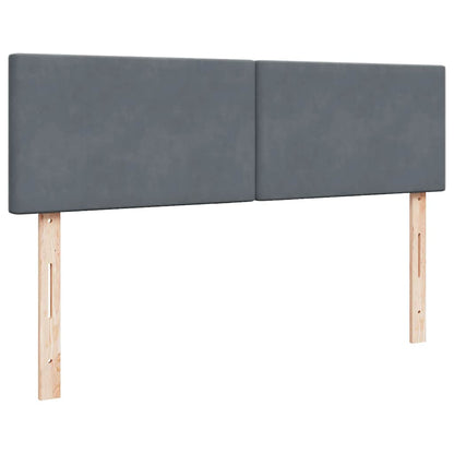 Ottoman-Bett mit Matratzen Dunkelgrau 160x200 cm Stoff