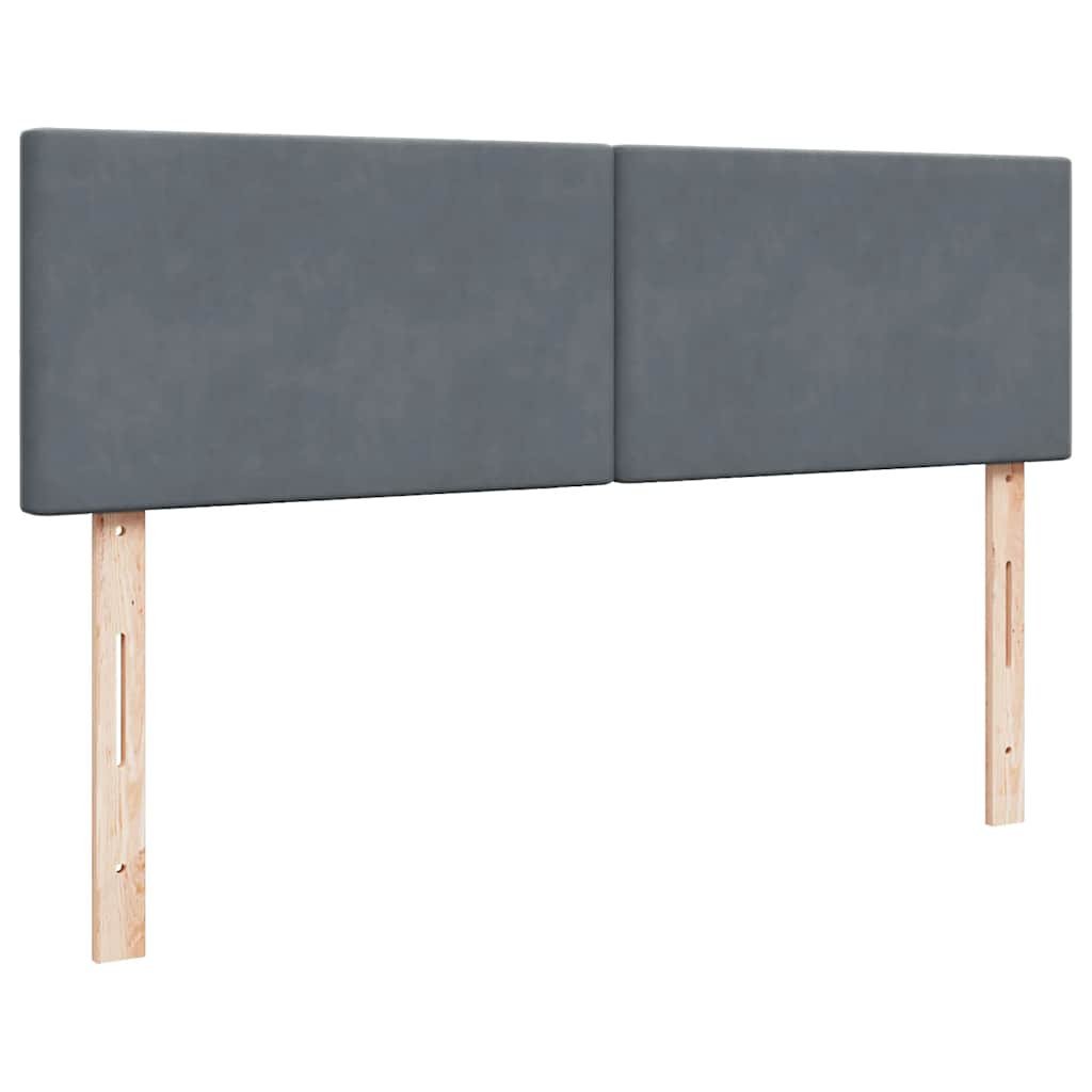 Ottoman-Bett mit Matratzen Dunkelgrau 160x200 cm Stoff