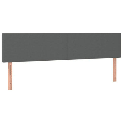 Ottoman-Bett mit Matratzen Dunkelgrau 180x200 cm Stoff