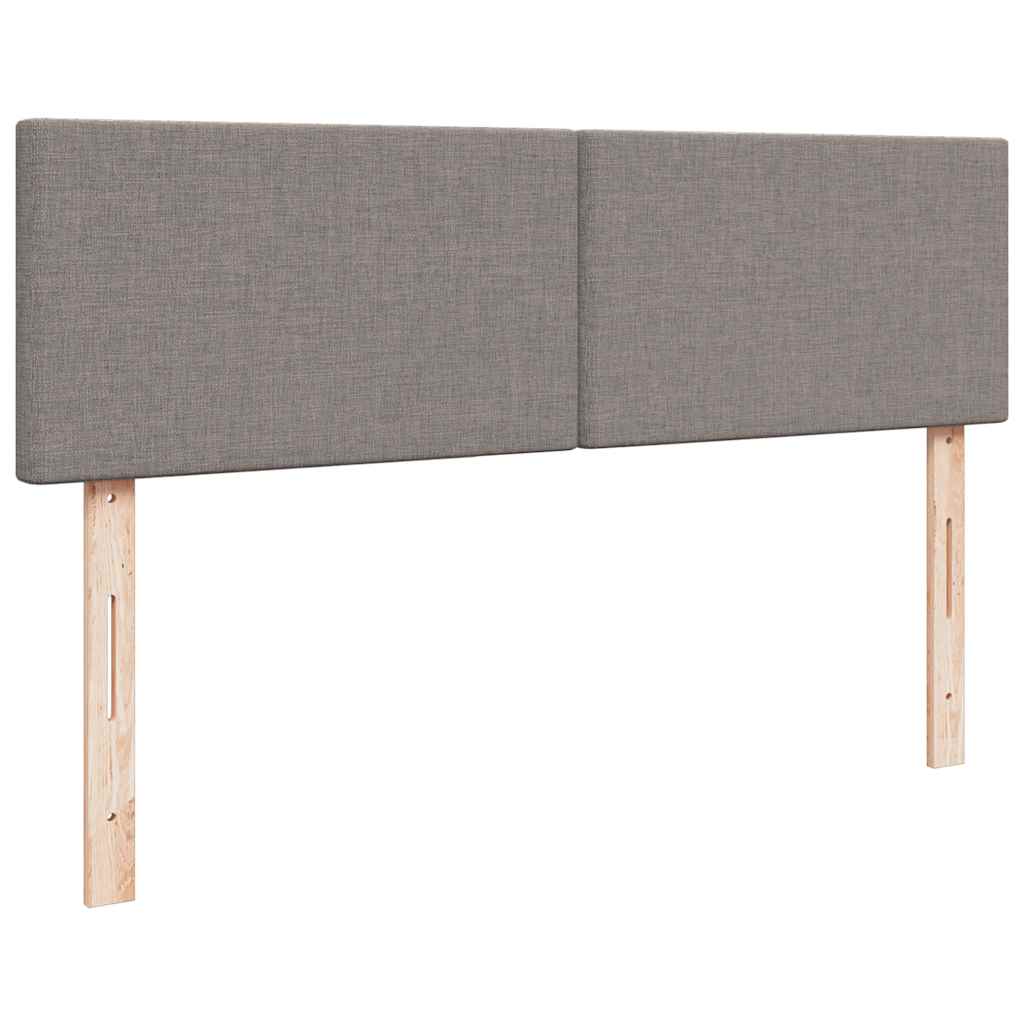 Ottoman-Bett mit Matratzen Taupe 180x200 cm Stoff
