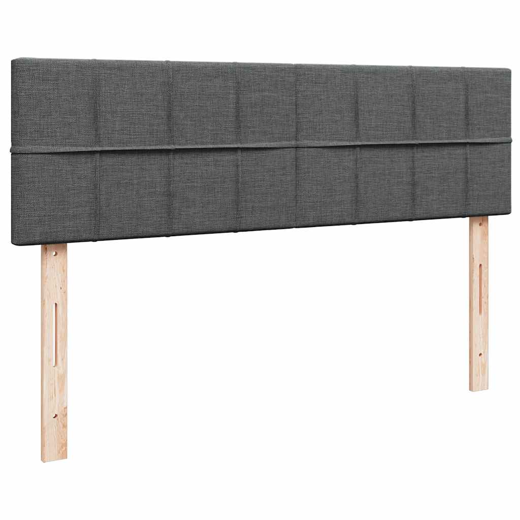 Ottoman-Bett mit Matratzen Dunkelgrau 160x200 cm Stoff