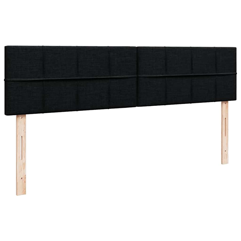 Ottoman-Bett mit Matratzen Schwarz 160x200 cm Stoff