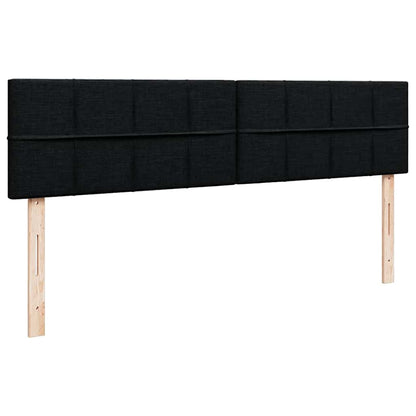 Ottoman-Bett mit Matratzen Schwarz 160x200 cm Stoff
