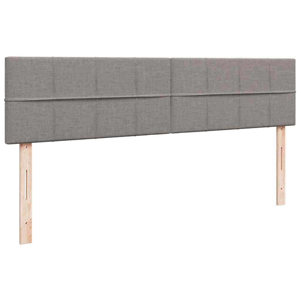 Ottoman-Bett mit Matratzen Taupe 180x200 cm Stoff