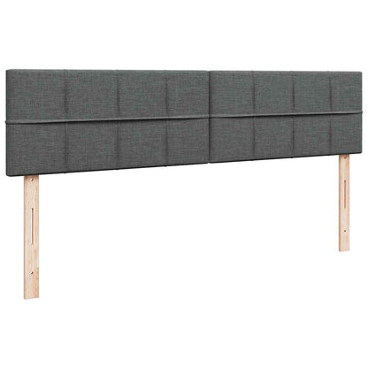Ottoman-Bett mit Matratzen Dunkelgrau 200x200 cm Stoff