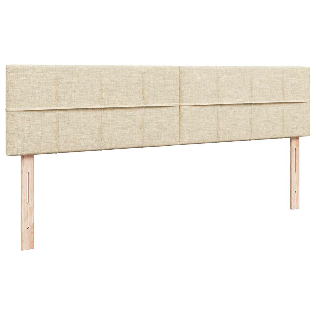 Ottoman-Bett mit Matratzen Creme 200x200 cm Stoff