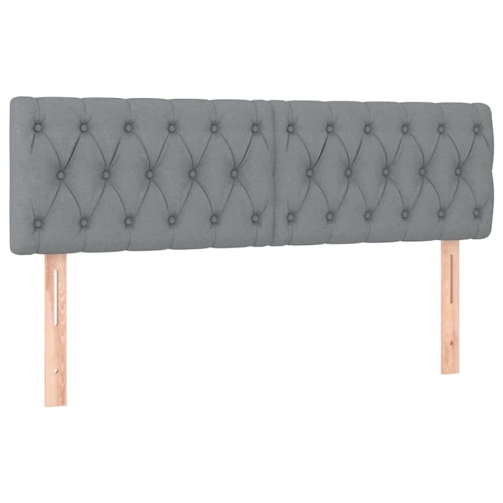 Ottoman-Bett mit Matratzen Hellgrau 160x200 cm Stoff