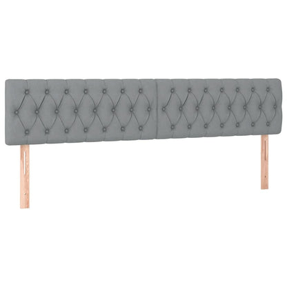Ottoman-Bett mit Matratzen Hellgrau 180x200 cm Stoff