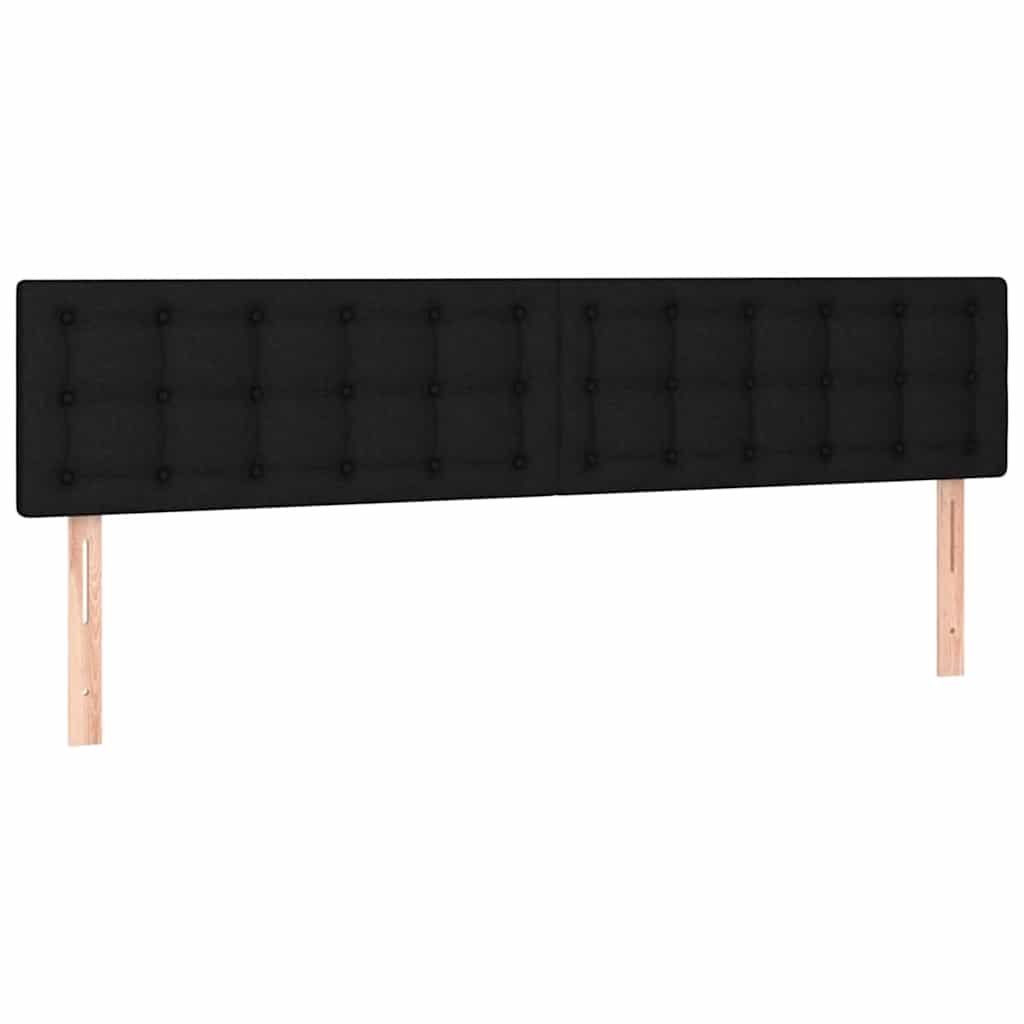 Ottoman-Bett mit Matratzen Schwarz 160x200 cm Stoff