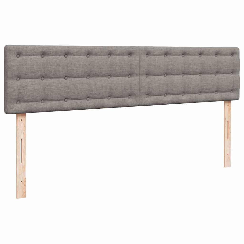Ottoman-Bett mit Matratzen Taupe 200x200 cm Stoff