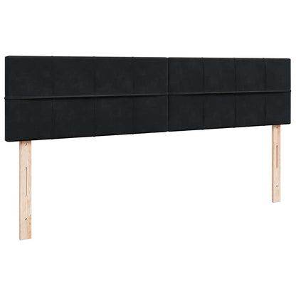 Ottoman-Bett mit Matratzen Schwarz 180x200 cm Samt