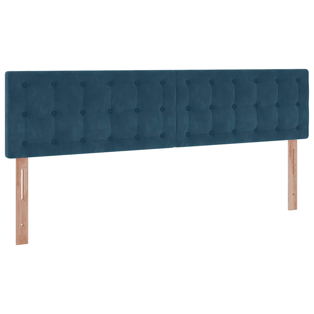 Ottoman-Bett mit Matratzen Dunkelblau 200x200 cm Samt