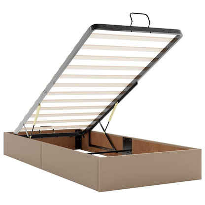 Ottoman-Bett mit Matratzen & LEDs 90x200 cm Kunstleder