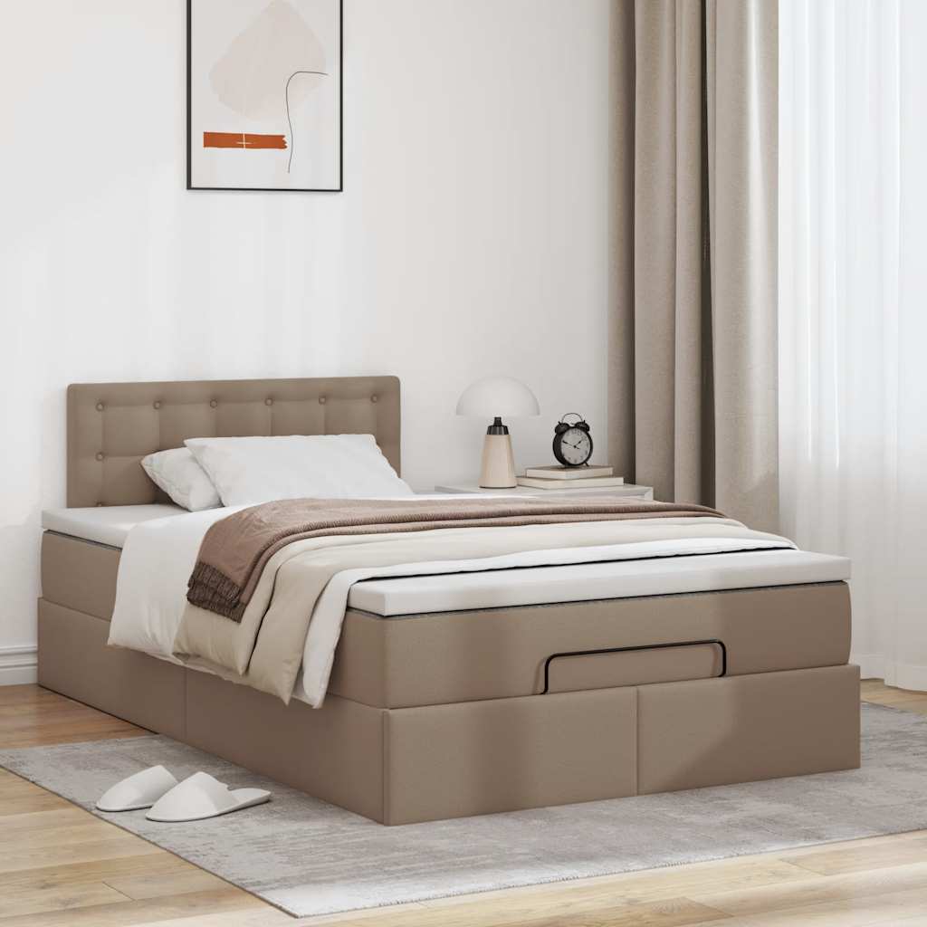Ottoman-Bett mit Matratzen & LEDs 120x200cm Kunstleder