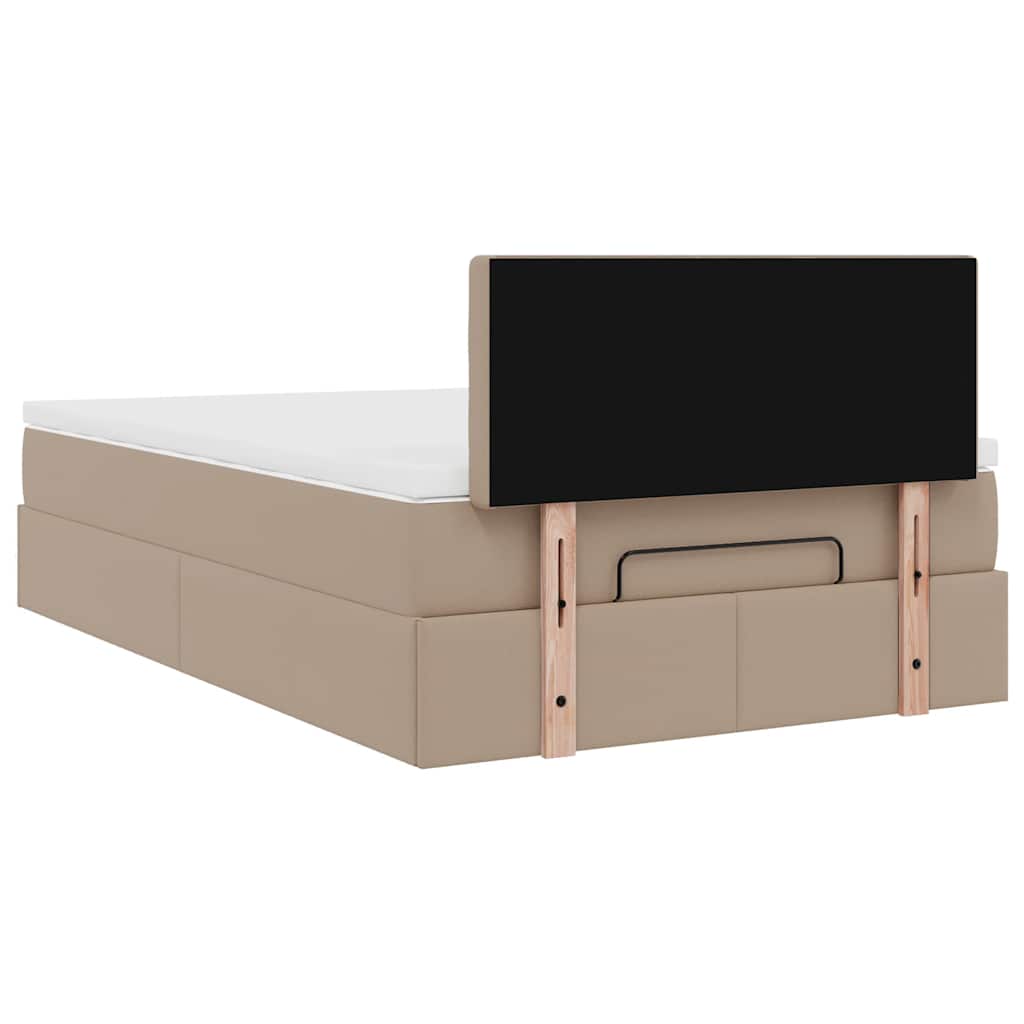 Ottoman-Bett mit Matratzen & LEDs 120x200cm Kunstleder