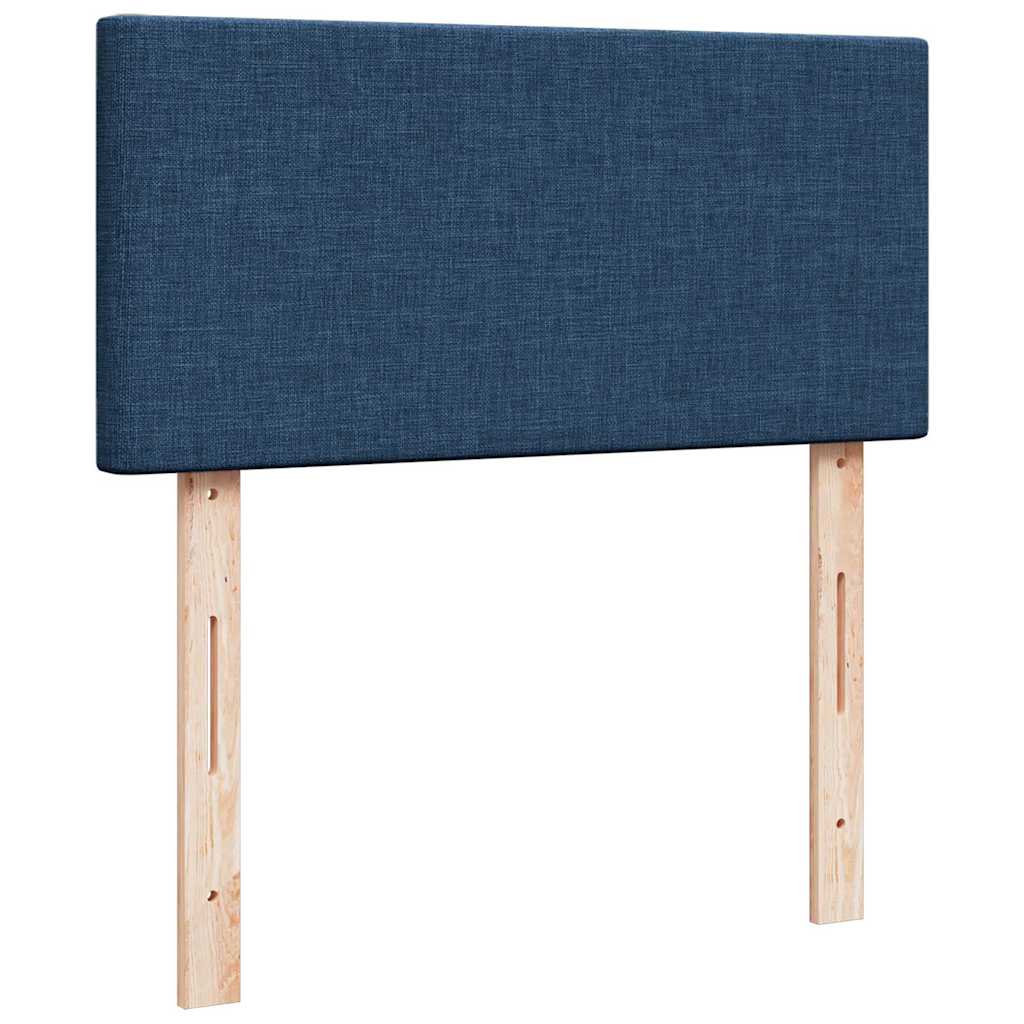 Ottomane Bett mit Matratze & LEDs Blau 100x200 cm Stoff