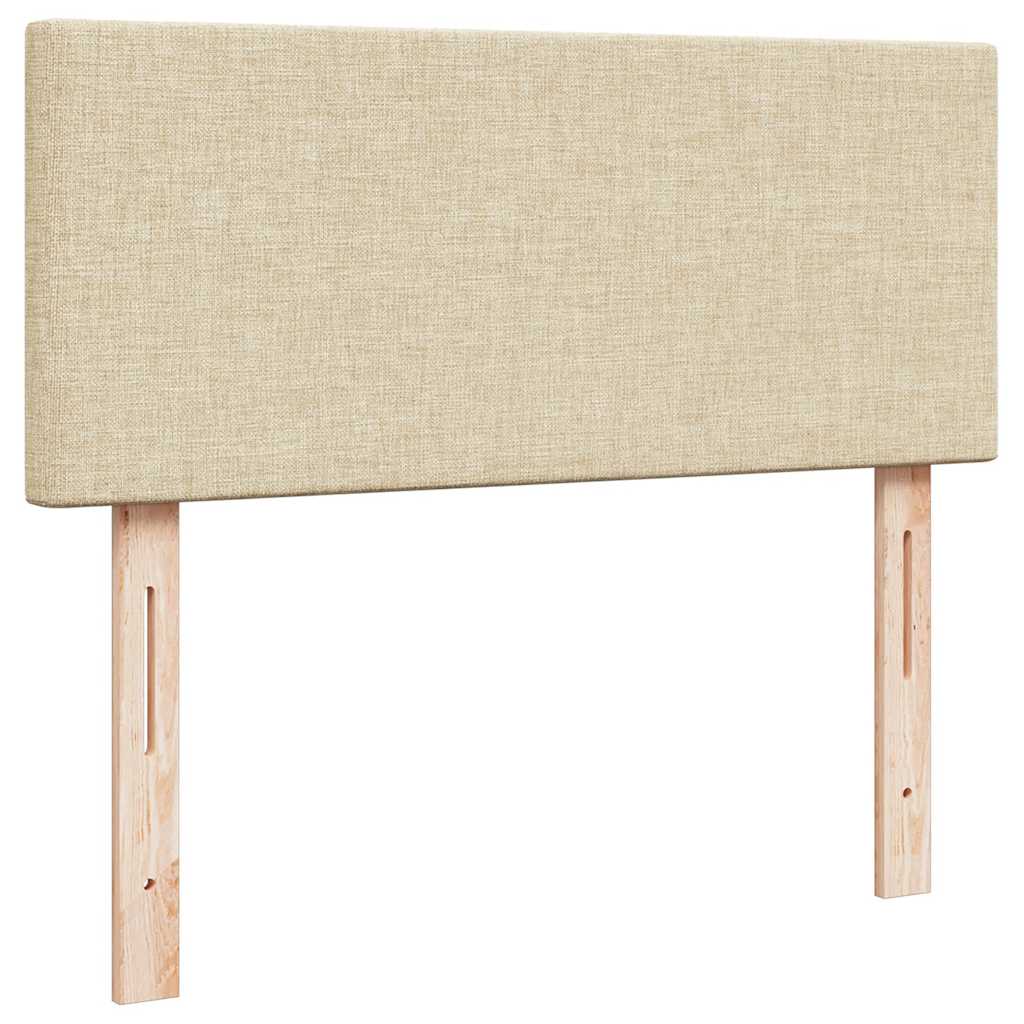 Ottoman-Bett mit Matratze & LEDs Creme 120x200 cm Stoff