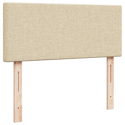 Ottoman-Bett mit Matratze & LEDs Creme 120x200 cm Stoff