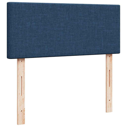 Ottomane Bett mit Matratze & LEDs Blau 120x200 cm Stoff