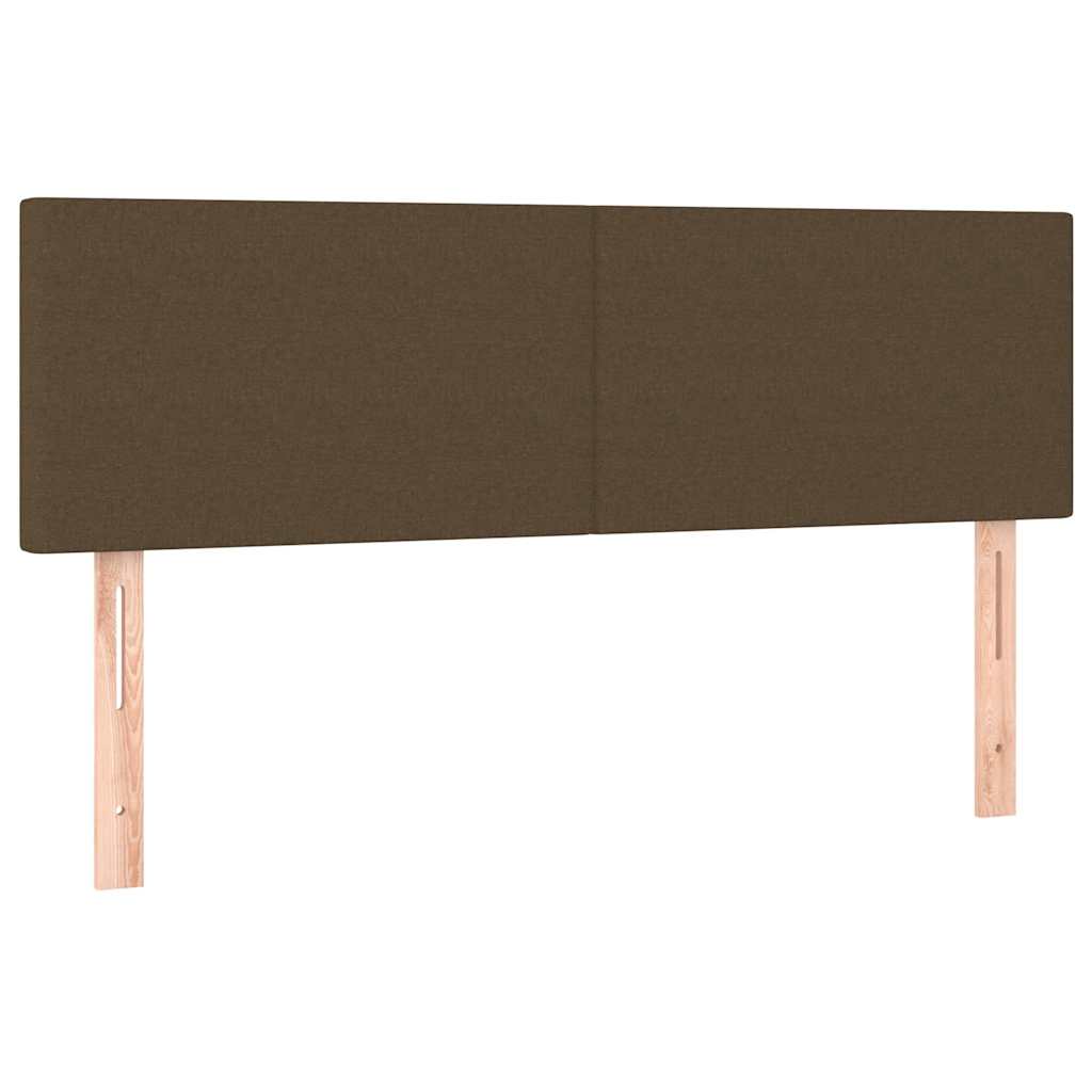 Ottomanische Bett mit Matratze & LEDs Dunkelbraun 140x190 cm