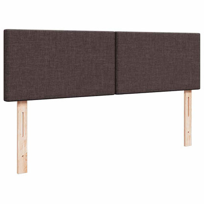 Ottoman-Bett mit Matratze & LEDs Dunkelbraun 140x200 cm Stoff