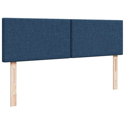 Ottoman-Bett mit Matratze & LEDs Blau 140x200 cm Stoff