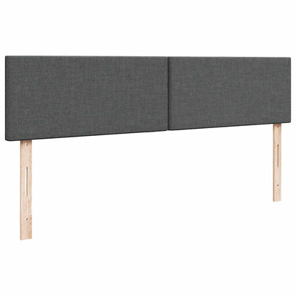 Ottomane Bett mit Matratze & LEDs Dunkelgrau 180x200 cm Stoff