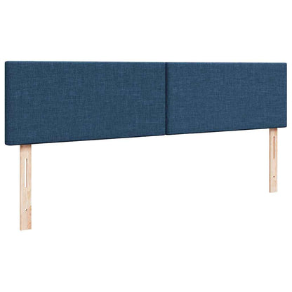 Ottomane Bett mit Matratze & LEDs Blau 180x200 cm Stoff