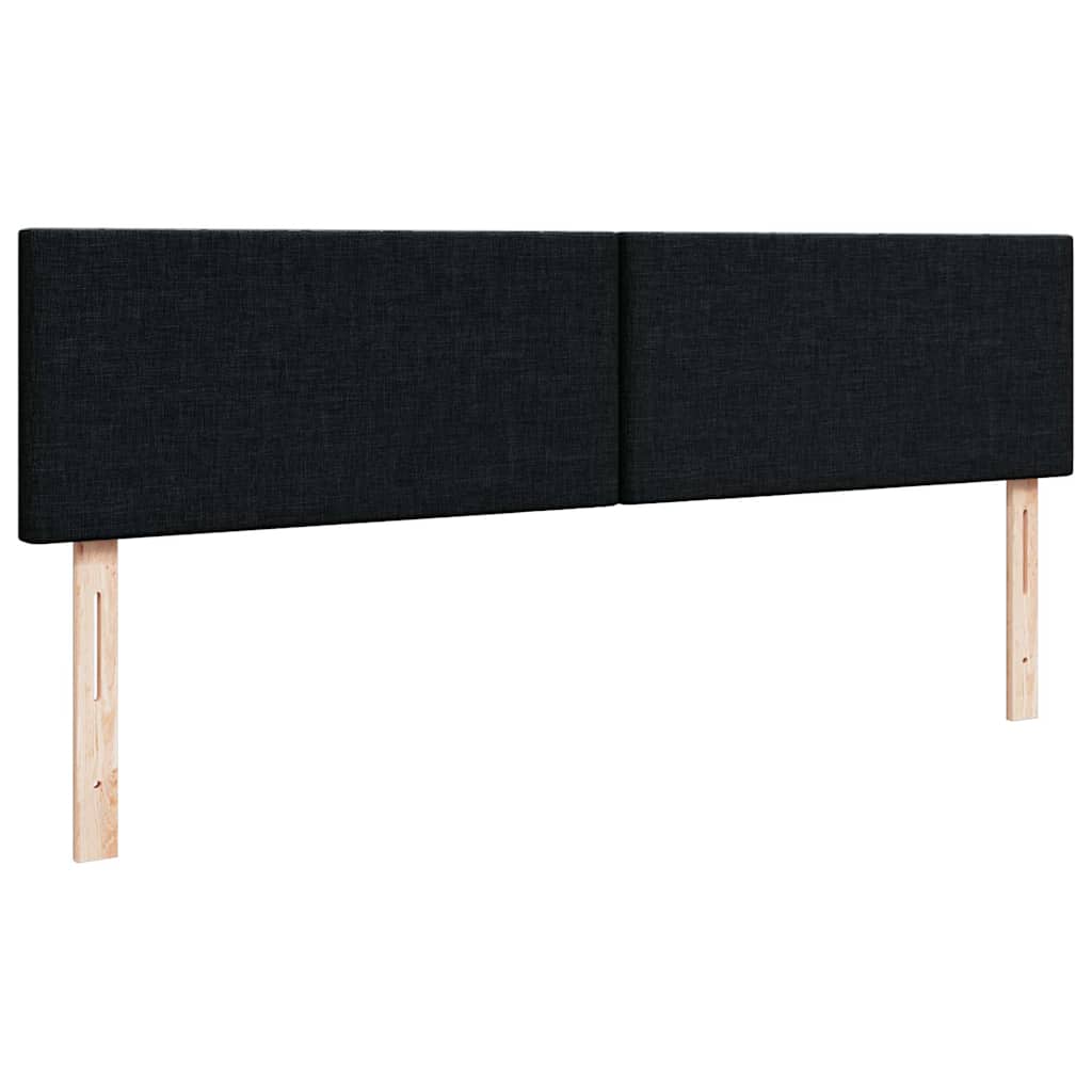 Ottoman-Bett mit Matratzen & LEDs Schwarz 200x200 cm Stoff