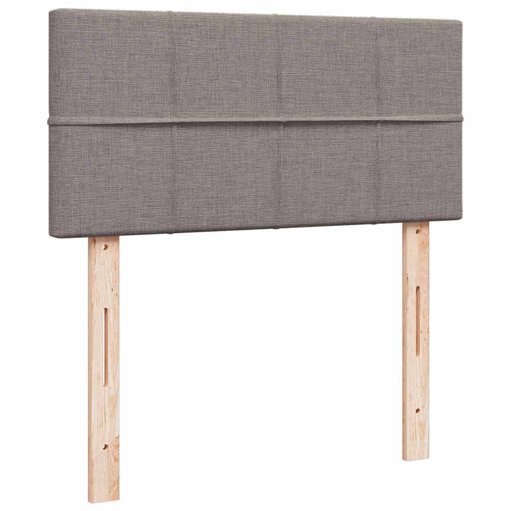 Ottoman-Bett mit Matratze & LEDs Taupe 90x190 cm Stoff