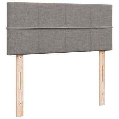 Ottomane Bett mit Matratze & LEDs Taupe 120x190 cm Stoff