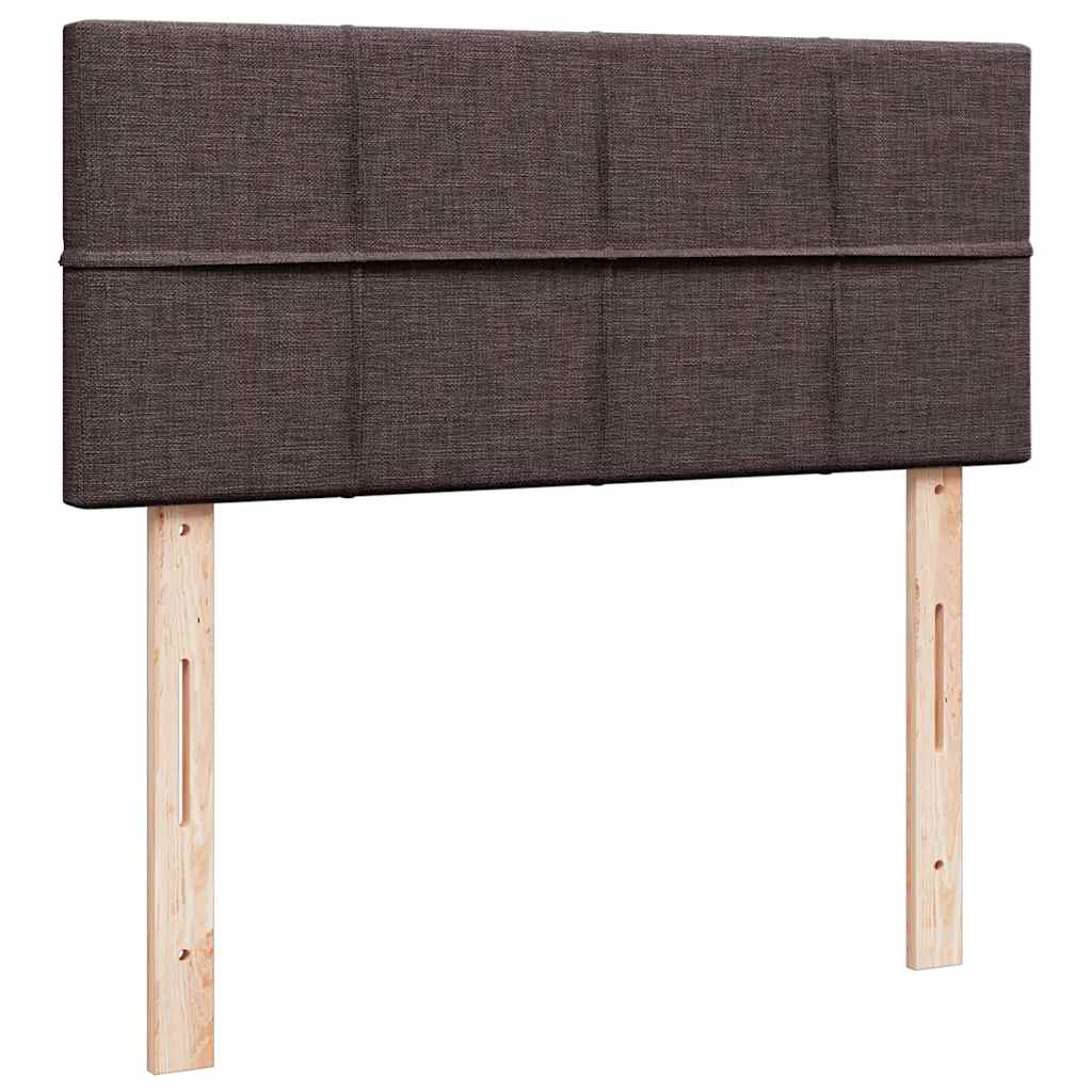 Ottoman-Bett mit Matratze & LEDs Dunkelbraun 120x200 cm Stoff