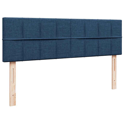 Ottoman-Bett mit Matratze & LEDs Blau 140x200 cm Stoff