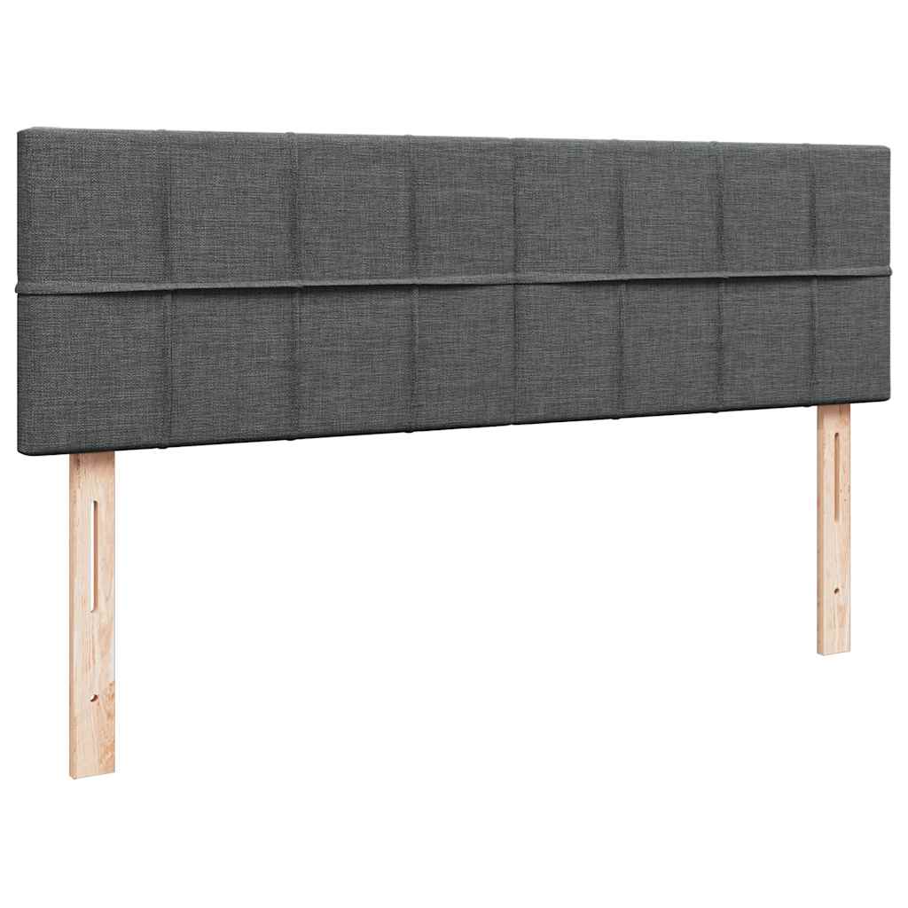 Ottoman-Bett mit Matratze & LEDs Dunkelgrau 160x200 cm Stoff