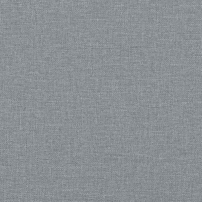 Ottomane Bett mit Matratze & LEDs Hellgrau 180x200 cm Stoff