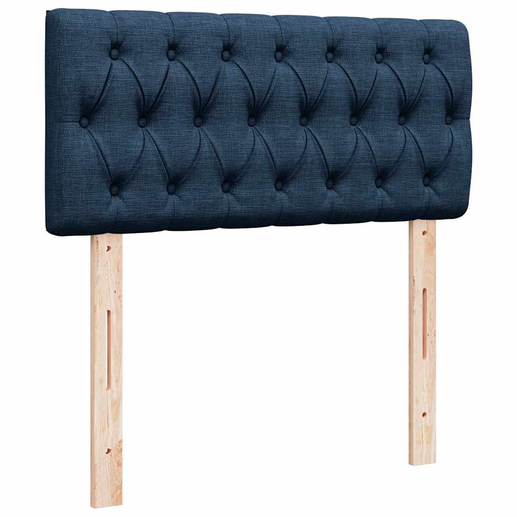 Ottoman-Bett mit Matratze & LEDs Blau 80x200 cm Stoff