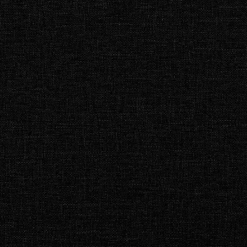 Ottoman-Bett mit Matratze & LEDs Schwarz 90x190 cm Stoff