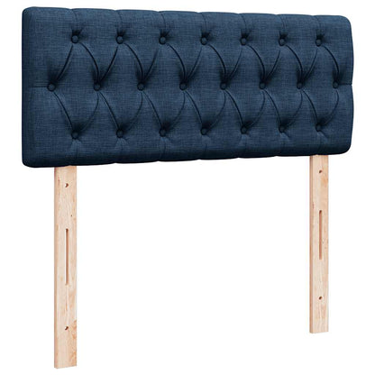 Ottomane Bett mit Matratze & LEDs Blau 120x190 cm Stoff