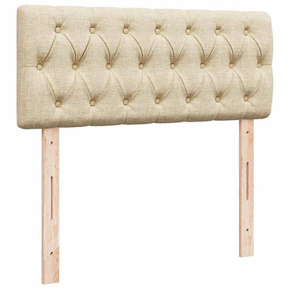 Ottoman-Bett mit Matratze & LEDs Creme 120x200 cm Stoff