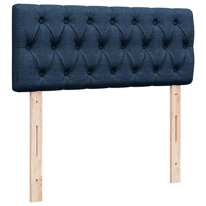 Ottomane Bett mit Matratze & LEDs Blau 120x200 cm Stoff