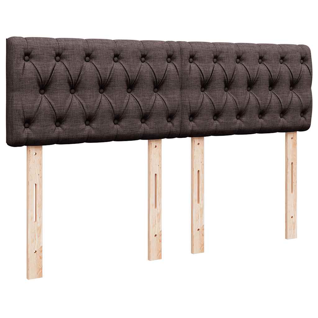 Ottomanische Bett mit Matratze & LEDs Dunkelbraun 140x190 cm