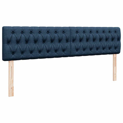 Ottoman-Bett mit Matratze & LEDs Blau 160x200 cm Stoff