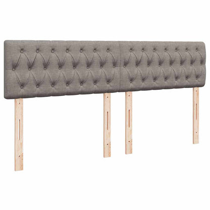 Ottomane Bett mit Matratze & LEDs Taupe 180x200 cm Stoff